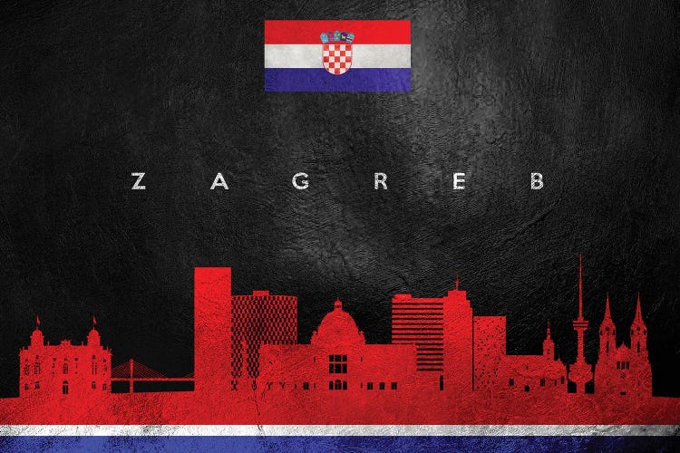Zagreb Croatia Skyline by Adrian Baldovino wall art