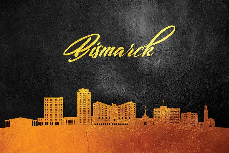 Bismarck North Dakota Gold Skyline