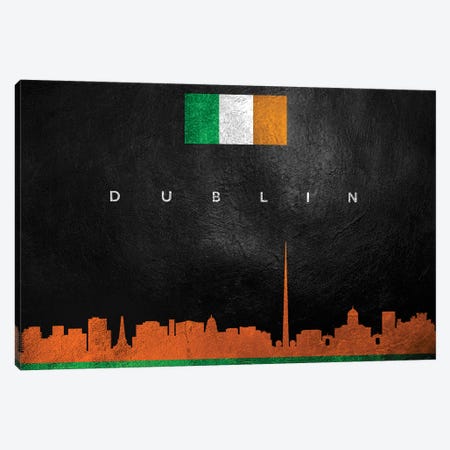 Dublin Ireland Skyline Canvas Print #ABV33} by Adrian Baldovino Art Print