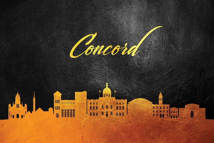 Concord Massachusetts Gold Skyline