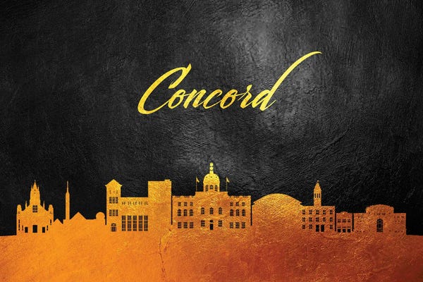 Concord Massachusetts Gold Skyline