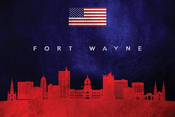 Indiana: Fort Wayne Indiana Skyline by Adrian Baldovino