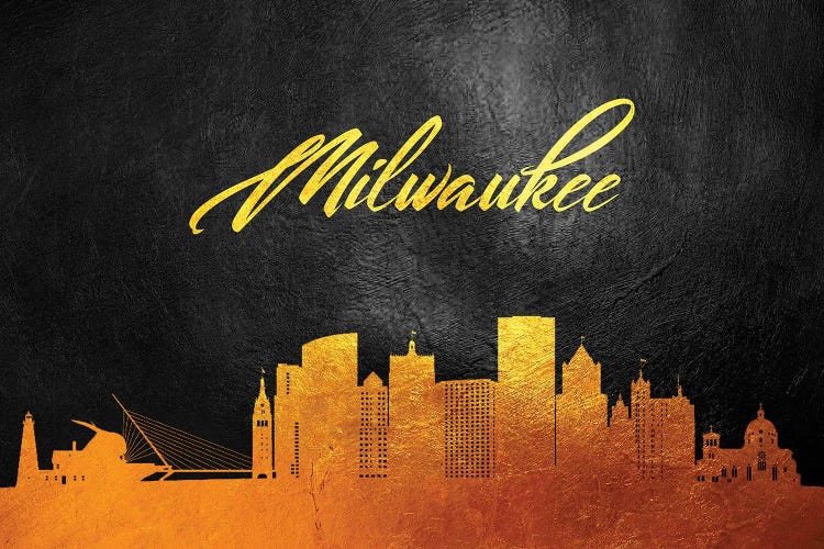 Milwaukee Wisconsin Gold Skyline