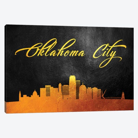 Oklahoma City Skyline Canvas Print #ABV383} by Adrian Baldovino Canvas Wall Art