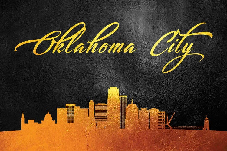 Oklahoma City Skyline by Adrian Baldovino wall art