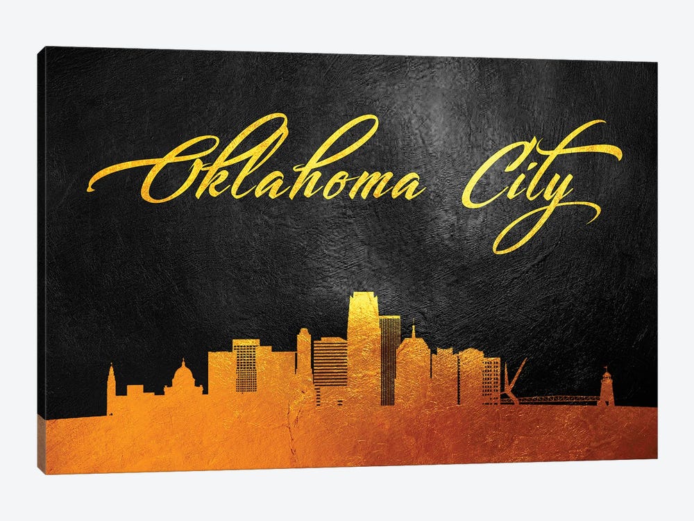 Oklahoma City Skyline by Adrian Baldovino 1-piece Art Print