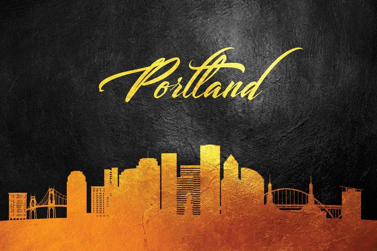 Portland Oregon Gold Skyline