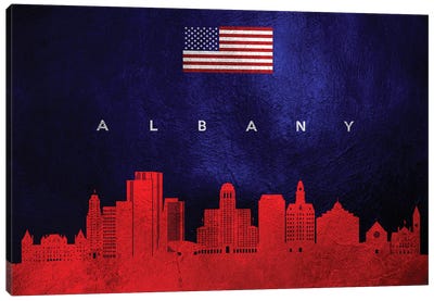 Albany New York Skyline Canvas Art Print