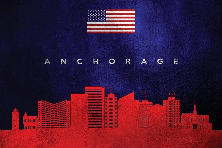 Anchorage Alaska Skyline by Adrian Baldovino wall art