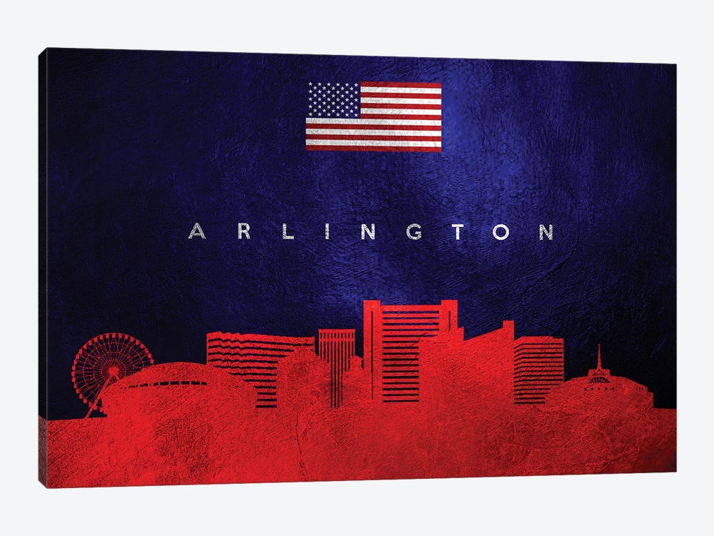 Arlington Texas Skyline by Adrian Baldovino 1-piece Canvas Print