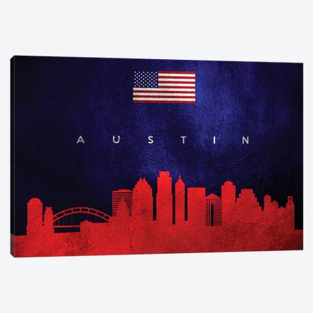 Austin Texas Skyline Canvas Print #ABV415} by Adrian Baldovino Canvas Print