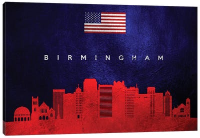 Birmingham Alabama Skyline Canvas Art Print
