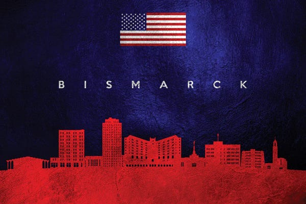 North Dakota: Bismarck North Dakota Skyline by Adrian Baldovino