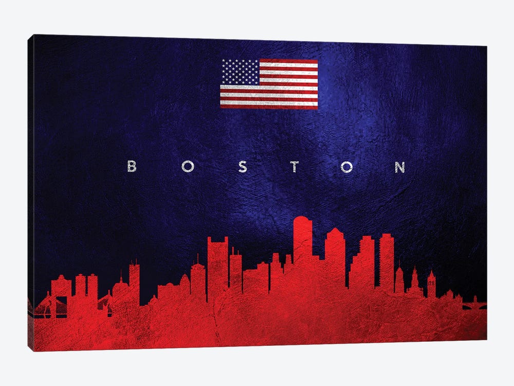 Boston Massachusetts Skyline by Adrian Baldovino 1-piece Art Print