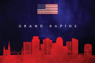 Grand Rapids Michigan Skyline by Adrian Baldovino canvas print