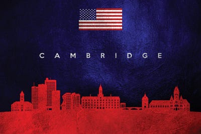 Cambridge Massachusetts Skyline by Adrian Baldovino canvas print