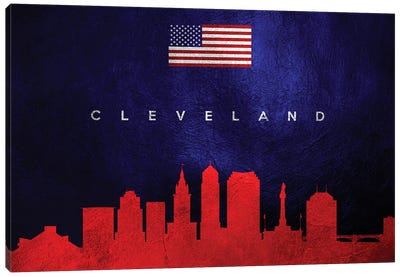 Cleveland Ohio Skyline Canvas Art Print - Adrian Baldovino