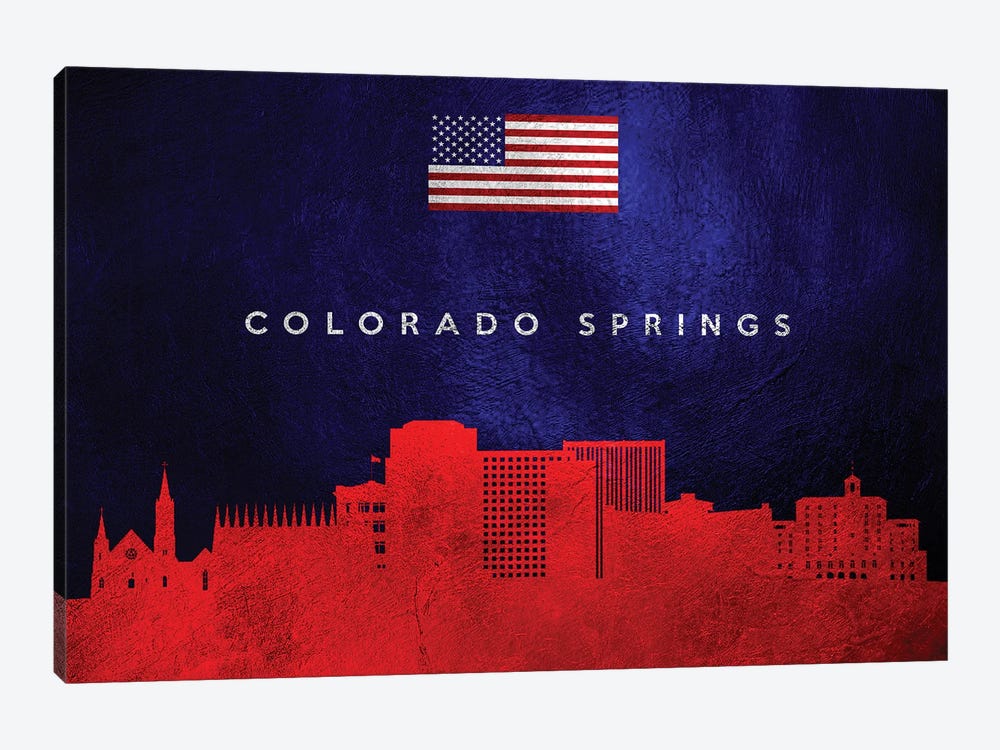 Colorado Springs Skyline by Adrian Baldovino 1-piece Canvas Print