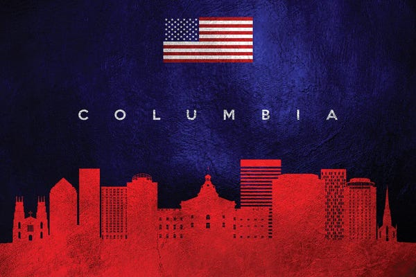 Columbia: Columbia South Carolina Skyline by Adrian Baldovino