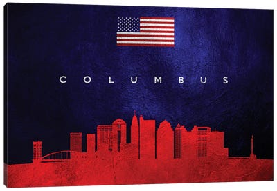 Columbus Ohio Skyline Canvas Art Print - Columbus Art