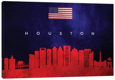 Houston Texas Skyline Canvas Art Print - Houston Skylines