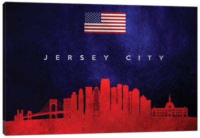 Jersey City New Jersey Skyline Canvas Art Print