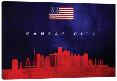 Kansas City Missouri Skyline Canvas Art Print - Kansas City Skylines