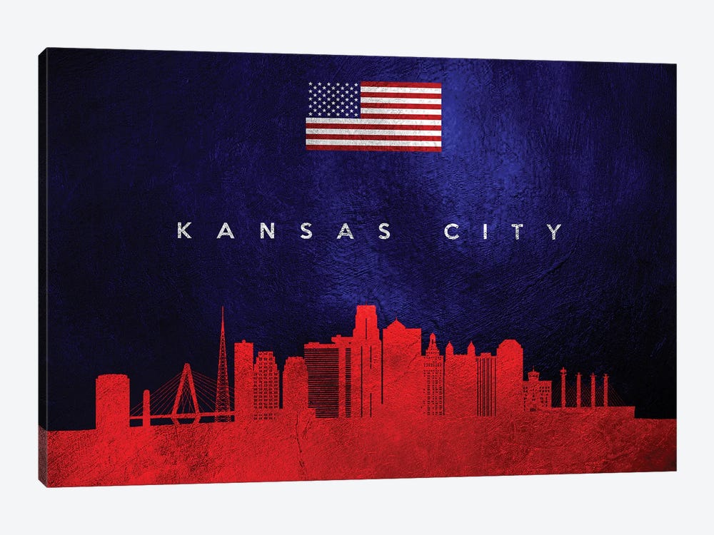 Kansas City Missouri Skyline by Adrian Baldovino 1-piece Art Print