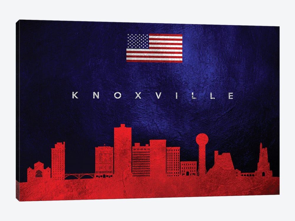 Knoxville Tennessee Skyline by Adrian Baldovino 1-piece Canvas Art