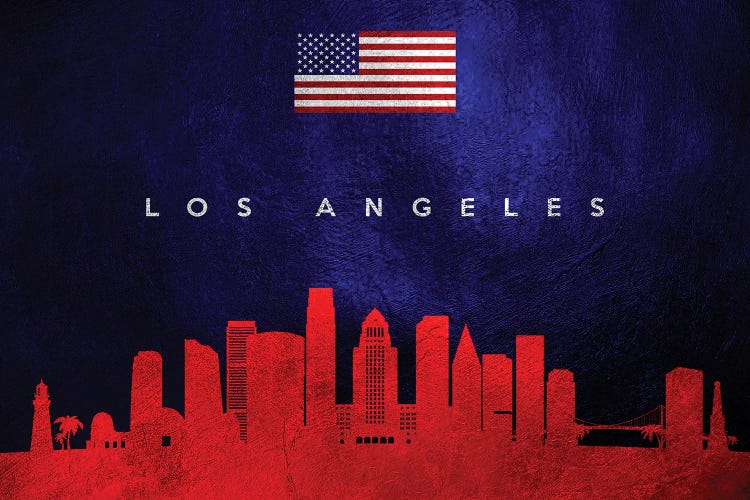 Los Angeles California Skyline by Adrian Baldovino wall art