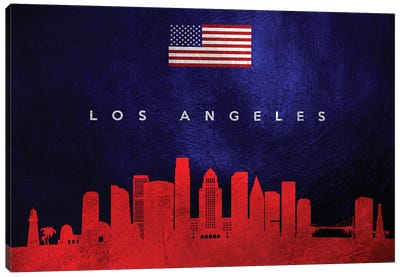 Los Angeles California Skyline Canvas Art Print - Los Angeles Skylines