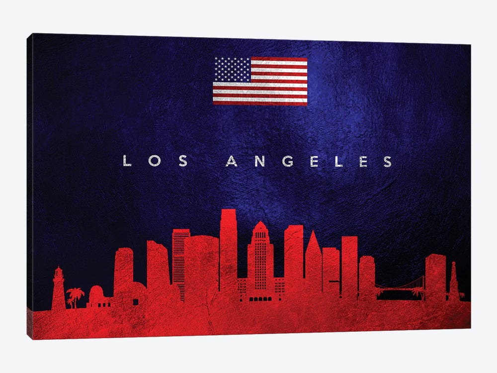 Los Angeles California Skyline by Adrian Baldovino 1-piece Art Print