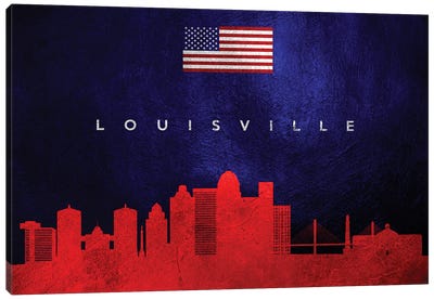 Louisville Kentucky Skyline Canvas Art Print - Louisville Art