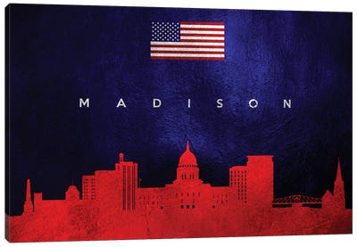 Madison Wisconsin Skyline Canvas Art Print - Madison Art