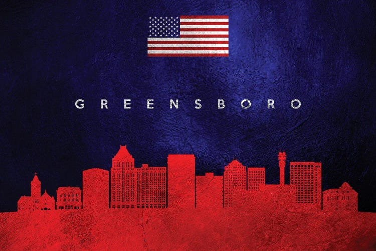 Greensboro North Carolina Skyline
