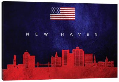 New Haven Connecticut Skyline Canvas Art Print