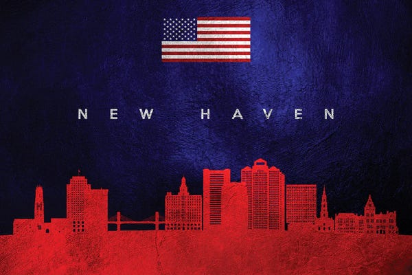 Connecticut: New Haven Connecticut Skyline by Adrian Baldovino