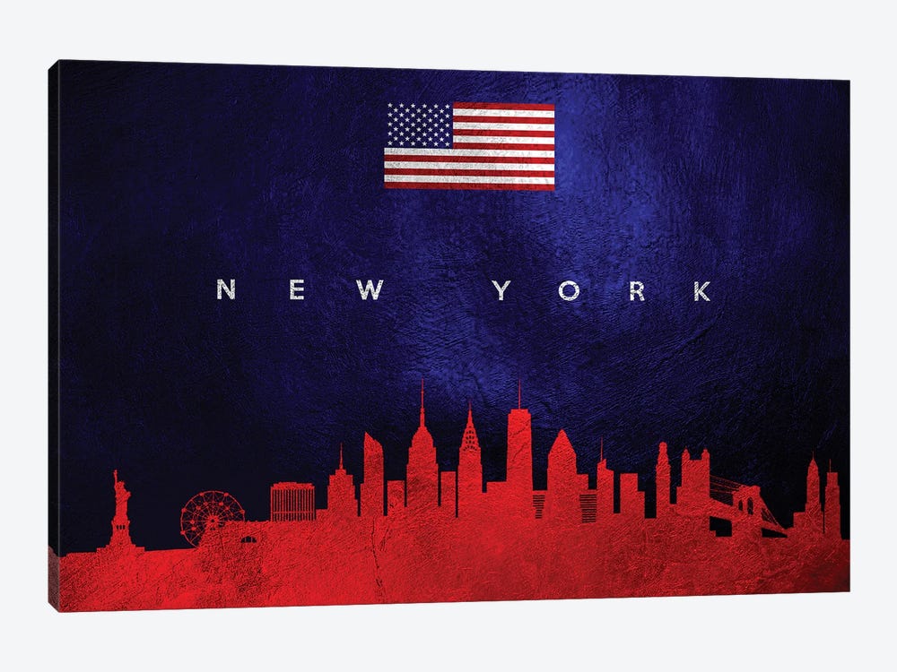 New York Skyline 2 by Adrian Baldovino 1-piece Canvas Print