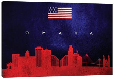 Omaha Nebraska Skyline Canvas Art Print - Omaha
