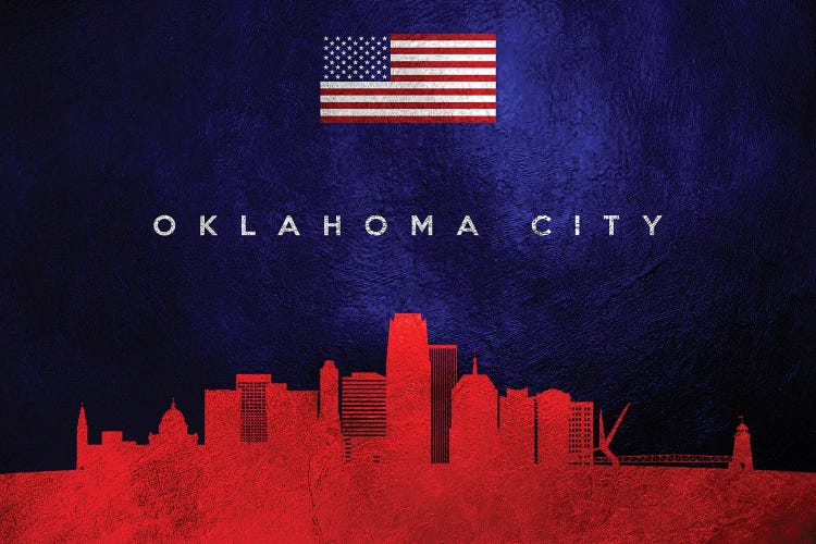 Oklahoma City Skyline 2 by Adrian Baldovino wall art