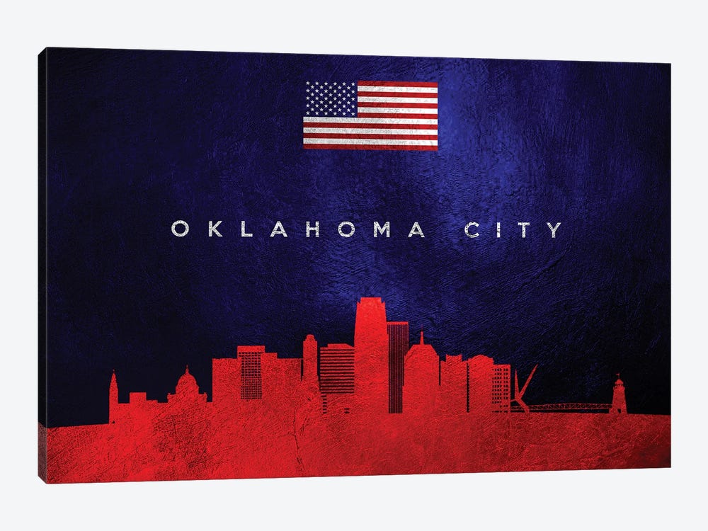 Oklahoma City Skyline 2 by Adrian Baldovino 1-piece Canvas Print