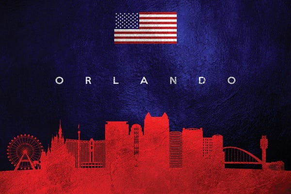 Orlando: Orlando Florida Skyline by Adrian Baldovino