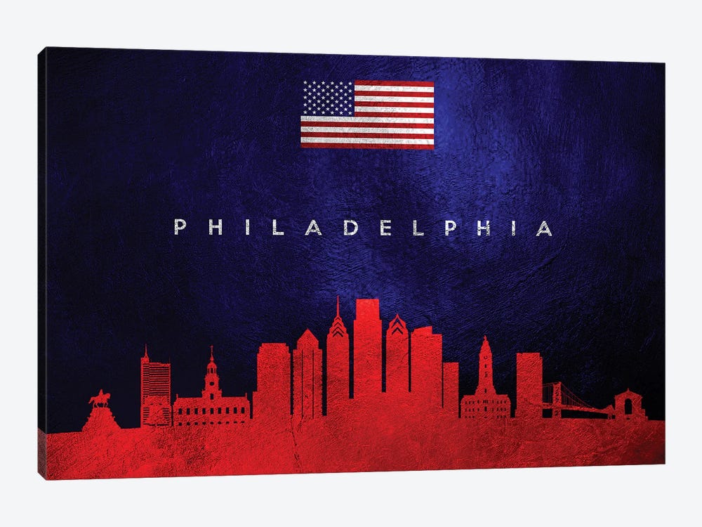 Philadelphia Pennsylvania Skyline by Adrian Baldovino 1-piece Art Print