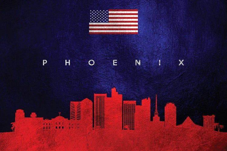 Phoenix Arizona Skyline by Adrian Baldovino wall art