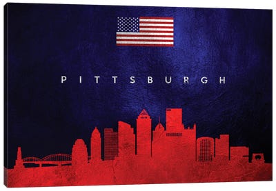 Pittsburgh Pennsylvania Skyline Canvas Art Print - Pittsburgh Skylines