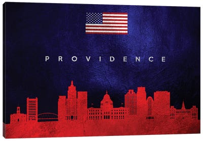 Providence Rhode Island Skyline Canvas Art Print - Rhode Island Art