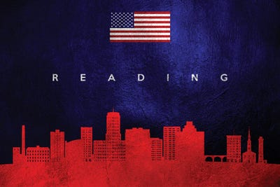 Reading Pennsylvania Skyline by Adrian Baldovino art print