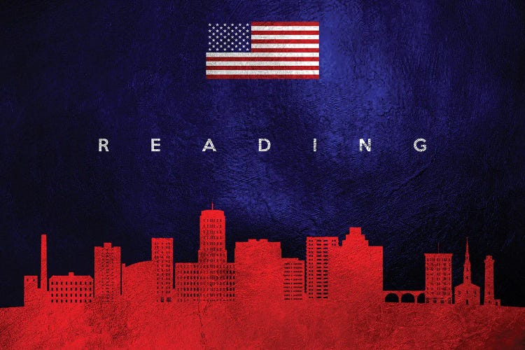 Reading Pennsylvania Skyline by Adrian Baldovino wall art