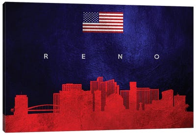 Reno Nevada Skyline Canvas Art Print