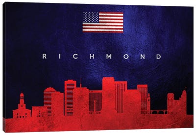 Richmond Virginia Skyline Canvas Art Print - Virginia Art